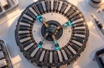 Circular Mixture-of-Experts selector with a few active experts among a larger stored expert pool