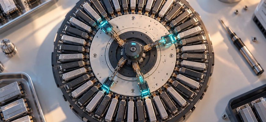 Circular Mixture-of-Experts selector with a few active experts among a larger stored expert pool